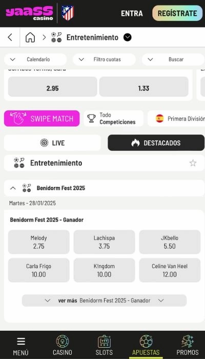 Yaass Casino Captura de pantalla 3